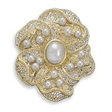 14 Karat Gold Plated Floral Design Fashion Pin
