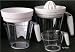 KitchenAid 5-PIECE White MEASURING SET Citrus juicer insert and Gravy separator/strainer insert Kitchen Aid White Measuring Cups