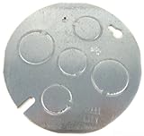 Steel City CBP Concrete Outlet Box Cover Plate, Flat, 4-Inch Diameter, Galvanized