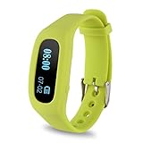 Excelvan OLED Smart Healthy Sport Bracelet Bluetooth V4.0 Wristband with Pedometer/Tracking Calorie/Remote Capture/Sleep Monitoring / Compatible with Android and IOS (Yellow green)