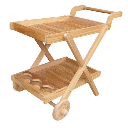 ORE International DTRL001NA Mahogany Trolley Serving Cart
