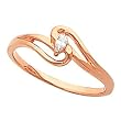 18K Rose Gold Diamond Ring - 0.07 Ct.