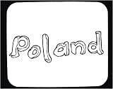 Decorated Mouse Pad with "black and white", painting, Poland