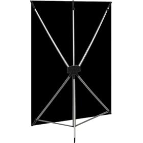 Westcott X-Drop Kit 5' x 7', Telescopic Legs and Arms Fit Backdrops, Black