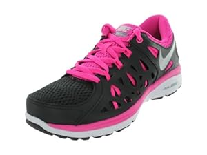 Nike Women's Dual Fusion Run 2 Blk/Mtllc Slvr/Arnry Slt/Pnk F Running Shoes 8 Women US