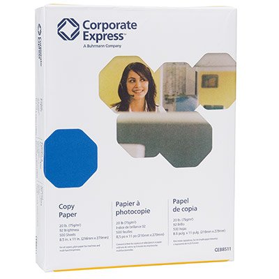Multi Use 92 Bright Letter Size Copy Paper 20lb. White 500 RM CEB8511