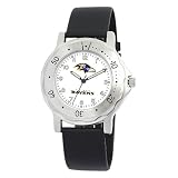 NFL Men's RV20010 Baltimore Ravens Team Player Black Leather Watch