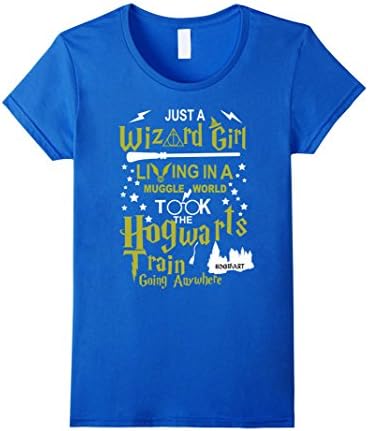 Women's The World Train Potter T Shirt Medium Royal Blue