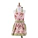 G2PLUS Lovely Classic Style Pink Floral Parent-Child Apron Women's Cooking or Baking Apron with 2 Pockets Mama & Kid Girl Apron Great Gift For Wife Daughters Ladies