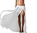 JAKY Womens Sheer Sarong Side Slit Beach Skirt Swimsuit Cover Ups Swimwear