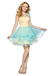 A-line Organza One Shoulder Short Mini Dress 