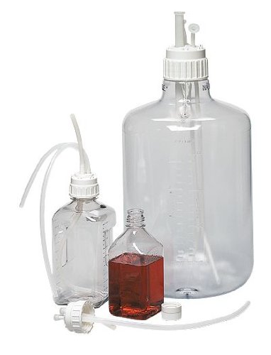 Flexible Top Works Closures for NALGENE Bottles and Jerricans, 53B Closure Size, Three- port Closu