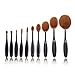 Smilesun 10pcs Beauty Toothbrush Shaped Foundation Power Makeup Oval Cream Puff Brushes