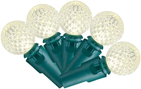 30ct LED in Warm White with Globe Shaped Bulbs, Battery Operated Automatic Timer (6 hrs on / 18 hrs off), Different Light Modes (Steady / Flashing / Fading), 9.5 ft Lighted Length, Bundle - 2pc per pack