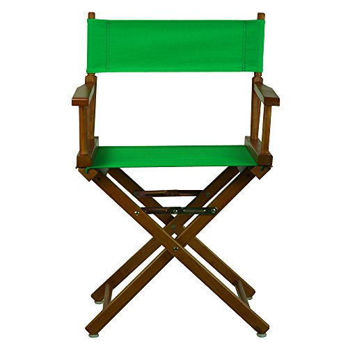 Casual HomeDirector's Chair ,Honey Oak Frame/Green Canvas,18" - Classic Height