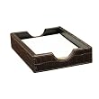 Crocodile Embossed Leather Memo Tray, 5" X 7"