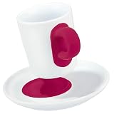 Kahla Touch! Espresso Cup with Saucer Dark Red