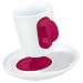 Kahla Touch! Espresso Cup with Saucer Dark Red