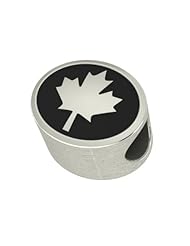 Canada Travel Bead Charm Fits Pandora Style Bracelets Including Chamilia, Troll and More. In Stock for Fast Shipping.
