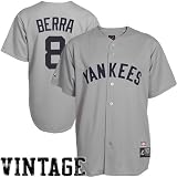 MLB Majestic Yogi Berra New York Yankees Cooperstown Fan Replica Jersey - Gray (Large)
