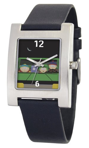 South Park Men's D1528S060 Kuban Collection Towelie Black Leather Watch