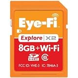 Eye-Fi Explore X2 8 GB Class 6 SDHC Wireless Photo & Memory Uploads EYE-FI- ....