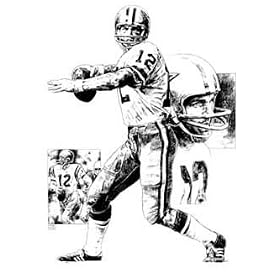 <b>Roger Staubach Dallas Cowboys 16 x 20 Lithograph</b>