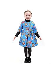 Girls Knee Length Animal Print Floral Print Pleated Jacquard Elbow Length Sleeves Cotton/Polyester  Dress