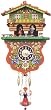 German Black Forest Clock - Weatherhouse Girl on Swing German Black Forest Clock - Weatherhouse Girl on Swing