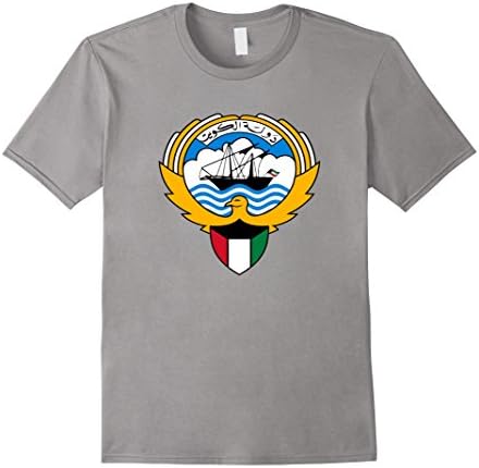 Men's Kuwait Coat Of Arms Kuwaiti Emblem Symbol T-Shirt Small Slate