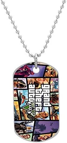 Grand Theft Auto 5 V GTA5 xbox Custom Personalized OvaL Dog Tag (Large Size) aluminum Pet Tag Cat Animal Tag