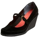 Aerosoles Women's Gather That Mary Jane Wedge,Black Suede,8 M