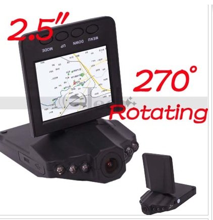 Wide Angle Car DVR HD Camera Camcorder Recorder w/ 6 LED IR Night Vision - 1280x760 resolution