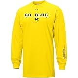 Nike Michigan Wolverines Gold Graphic Long Sleeve T-shirt