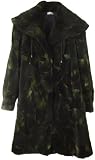 2015 Womens Size 22 or 18W Multi Color New Real Sheared Canadian Coyote Fur Classic Half 3/4 Winter Storm Coat Cape Collar Hood Knee Length Hook Clasp Front Slash Pocket Polyester Lined