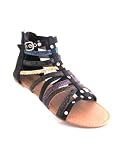 Womens Roman Gladiator Faux Snakeskin Sandals Flats Shoes 3 Colors