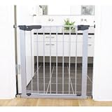 Babydan Pressure Indicator Stairgate Silver WITH FREE EXTENSION (73-86cm)