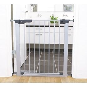 Babydan Pressure Indicator Stairgate Silver WITH FREE EXTENSION (73-86cm)