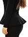 Allegra K Women Off Shoulder Long Sleeves Slim Fit Peplum Top