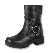 Hot Sale Milwaukee Motorcycle Clothing Company Womens Daredevil Boots (Black, Size 7)
