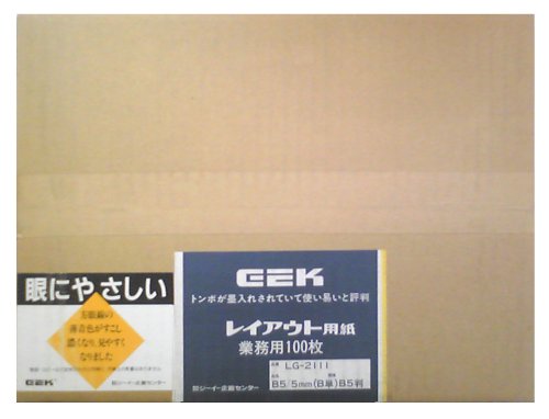 GE企画センター レイアウト用紙 フィニッシュ用 B5/5mm(B単)業務用 100枚