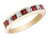 Ruby Gemstone and Diamond Ring in Yellow Gold