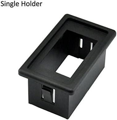 SinoAuto Fireproof ABS Plastic Rocker Switch Holder Panel Housing Kits for Rocker Switch Panel (Black)
