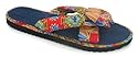 Daisyloom 3 Ladies Cotton Mule Sandal Shoes - Red/Multi