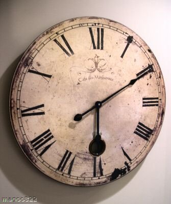 Large 23″ Wall Clock with Pendulum ~ Antique French Provincial Style