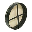 Bodhran, 18"x3.5", Fixed, Black, Cross