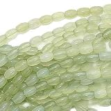 New Jade Serpentine 4 x 6mm Tapered Oval Beads / 15 Inch
