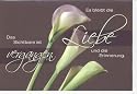 Beileidskarte Calla - Es bleibt die Liebe