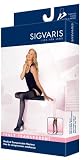 Sigvaris Truly Transparent Thigh High With Grip Top 20-30mmHg Closed Toe Short Length, Small Short, Black