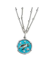 Guy Harvey 25mm Enamel Sea Turtle Double Chain Necklace